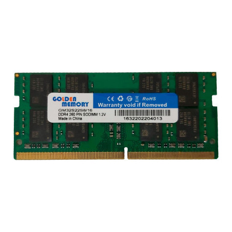 Модуль пам'яті для ноутбука SoDIMM DDR4 16GB 3200 MHz Golden Memory (GM32S22S8/16)