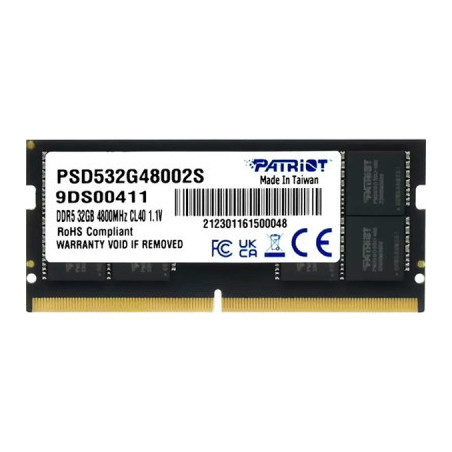 Модуль пам'яті для ноутбука SoDIMM DDR5 32GB 4800 MHz Patriot (PSD532G48002S)