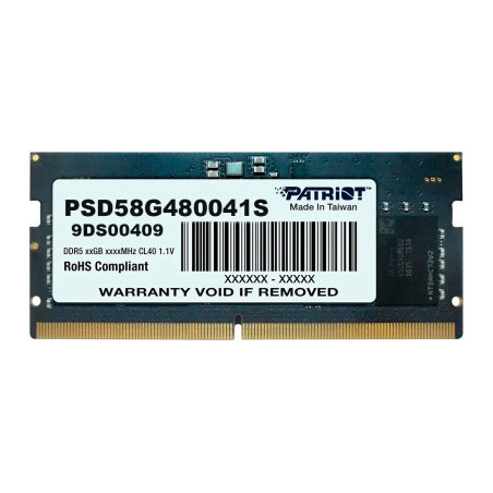 Модуль пам'яті для ноутбука SoDIMM DDR5 8GB 4800 MHz Patriot (PSD58G480041S)