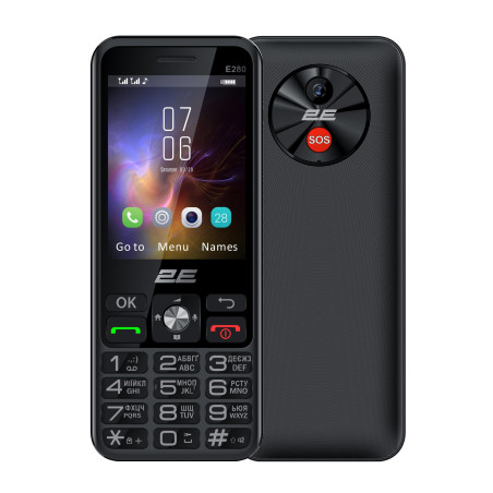 Мобільний телефон 2E E280 2025 Black (694743656220)