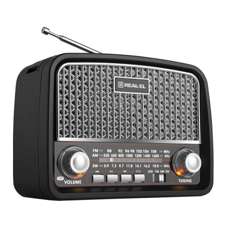 Портативний радіоприймач REAL-EL X-520 Black (EL121800006)