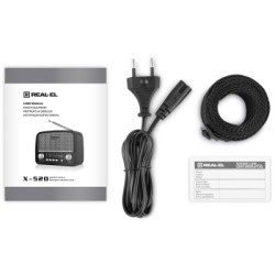 Портативний радіоприймач REAL-EL X-520 Black (EL121800006)