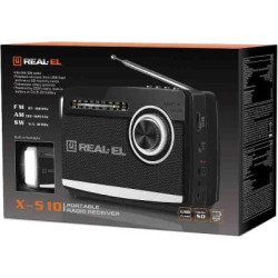 Портативний радіоприймач REAL-EL X-510 Black (EL121800003)