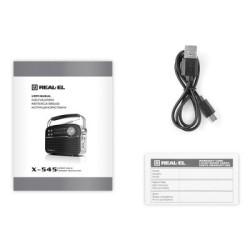 Портативний радіоприймач REAL-EL X-545 Black (EL121800005)