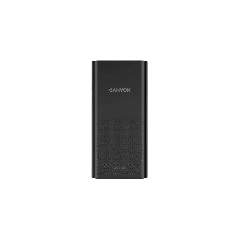 Батарея універсальна Canyon 20000mAh, Input 5V/2A, Output 5V/2.1A(Max), Black (CNE-CPB2001B)