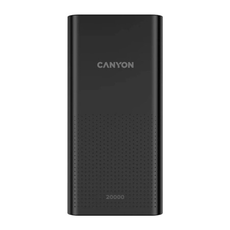 Батарея універсальна Canyon 20000mAh, Input 5V/2A, Output 5V/2.1A(Max), Black (CNE-CPB2001B)