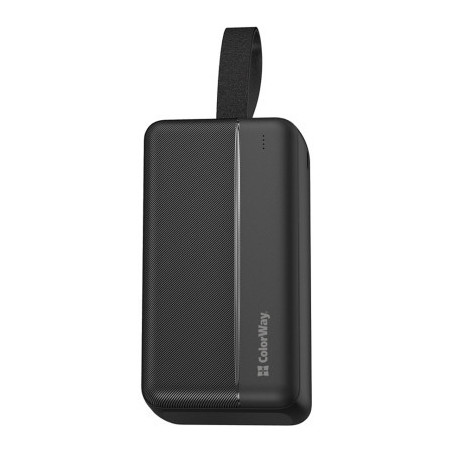 Батарея універсальна ColorWay 30 000 mAh High-power 2 PD/20W, QC/3.0, USB-C/Micro-USB (CW-PB300LPC2BK-PD)