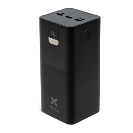 Батарея універсальна Vinga 50000 mAh 22.5W Display Black (VPBB5022)