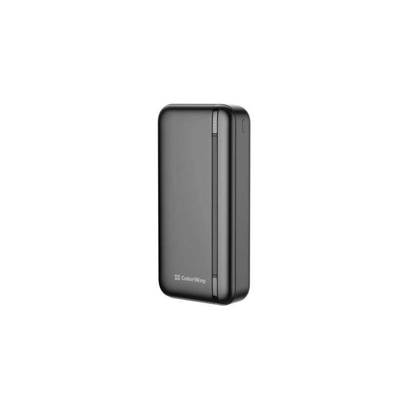 Батарея універсальна ColorWay 20 000 mAh Portable Charger (USB/QC3.0 + USB-C/PD/22.5W) Black (CW-PB200LPB4BK-PD)