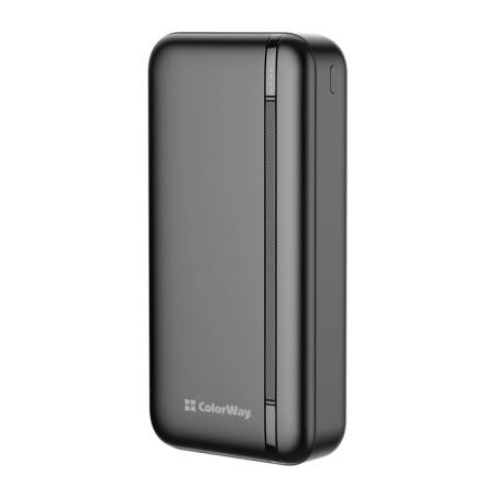 Батарея універсальна ColorWay 20 000 mAh Portable Charger (USB/QC3.0 + USB-C/PD/22.5W) Black (CW-PB200LPB4BK-PD)