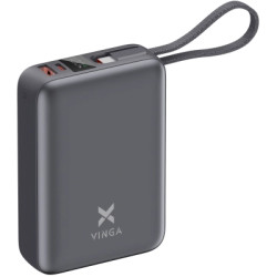 Батарея універсальна Vinga 20000 mAh 45W Display Cable (VPBB2045C)