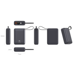 Батарея універсальна Vinga 20000 mAh 45W Display Cable (VPBB2045C)