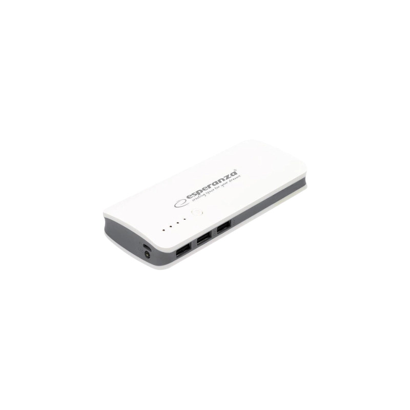 Батарея універсальна Esperanza 8000mAh input/Micro-USB, output/3*USB, White/Grey (EMP106WE)