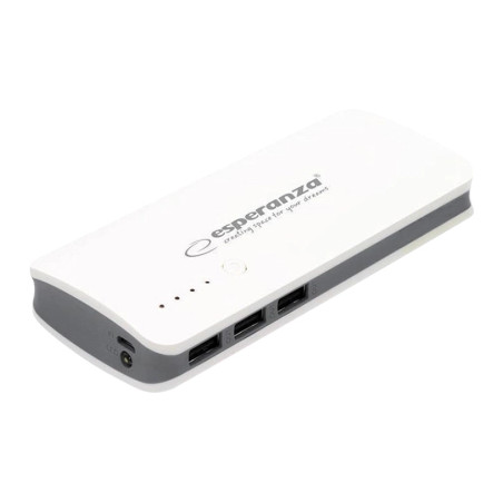 Батарея універсальна Esperanza 8000mAh input/Micro-USB, output/3*USB, White/Grey (EMP106WE)