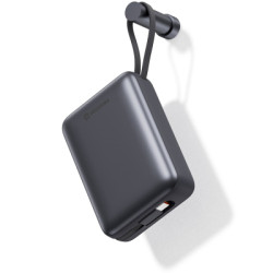 Батарея універсальна SWISSTEN 20000mAh SPACE 22/5W PD QC w/built-in cables USB-C/LIGHTNING Silver (8595217490598)