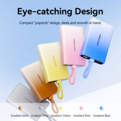 Батарея універсальна Vention 10000mAh 22,5W PD, USB-A, USB-C In/Out, Lightning In/Out, LED display, Blue (FHZL0)