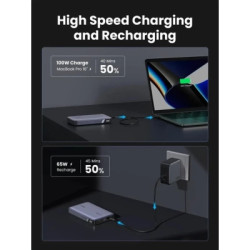 Батарея універсальна Ugreen 20000mAh 100W Two-way Fast Charging (PB720 25188)