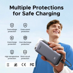 Батарея універсальна Ugreen 20000mAh 45W with Built-in Cable (PB536 55988B)