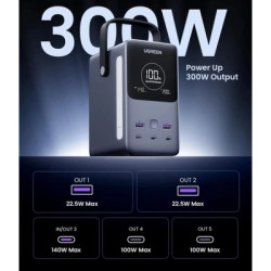 Батарея універсальна Ugreen 48000mAh 300W with Smart Digital Display (PB770 25286)