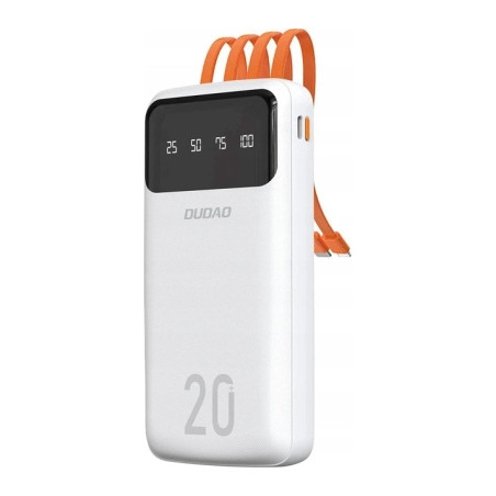 Батарея універсальна Dudao K6Pro+ 20000mAh 10W with USB-C/Lightning/MicroUSB/USB-A cables (6977196682409)