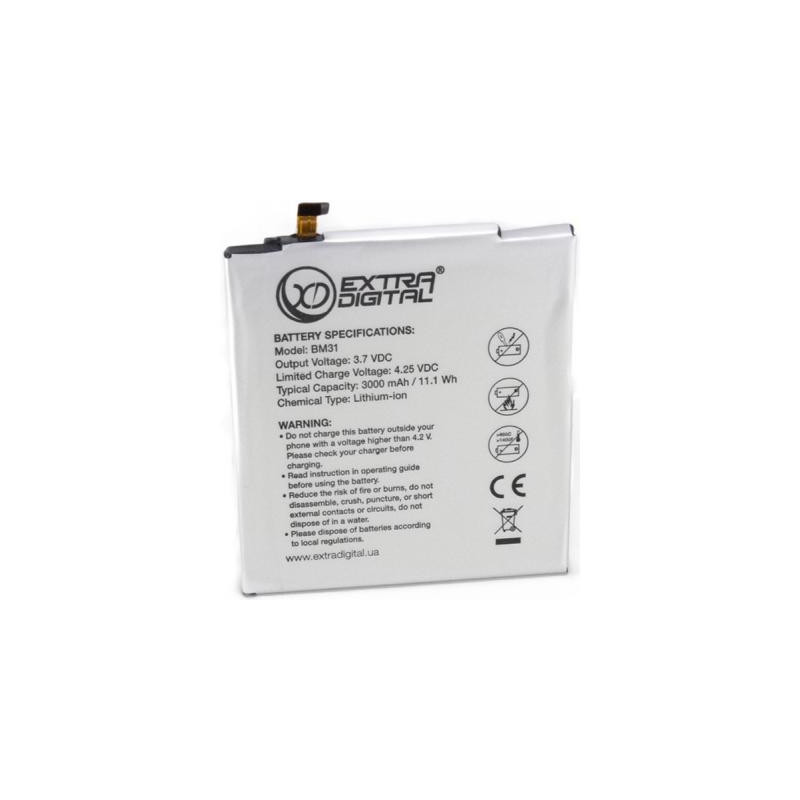 Акумуляторна батарея Extradigital Xiaomi Mi3 (BM31) 3000 mAh (BMX6444)