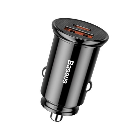 Зарядний пристрій Baseus Circular Plastic USB, Type-C PD3.0, QC4.0, black (CCALL-YS01)