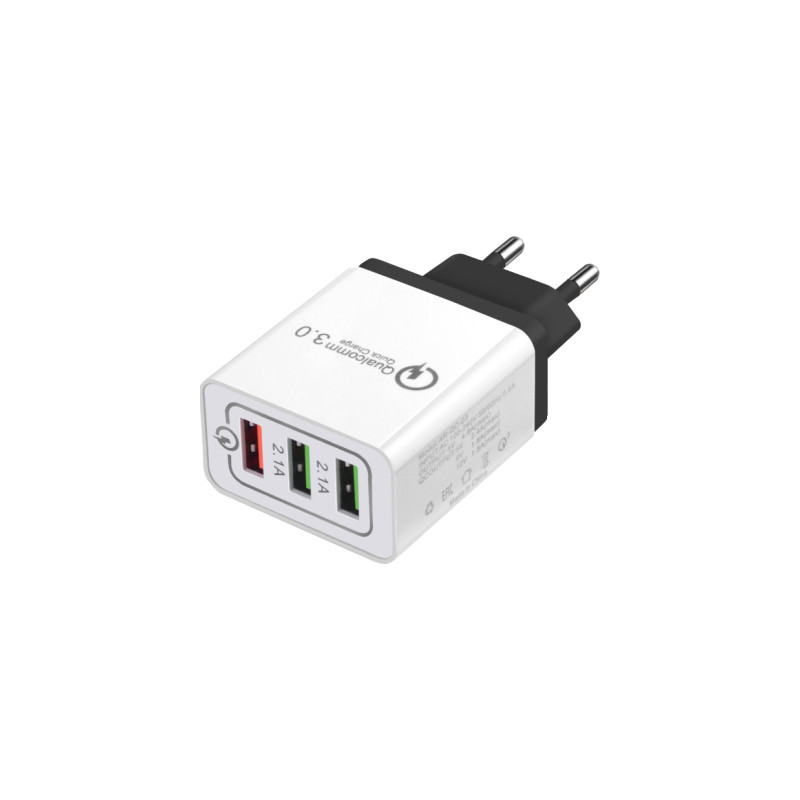 Зарядний пристрій XoKo QC-300 3 USB Qualcom 3.0 4.8A Black (QC-300-BK)