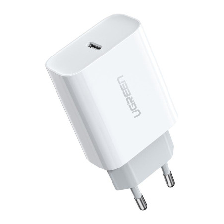 Зарядний пристрій Ugreen CD137 Type-C PD 20W Charger (White) (60450)
