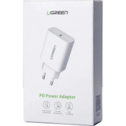 Зарядний пристрій Ugreen CD137 Type-C PD 20W Charger (White) (60450)