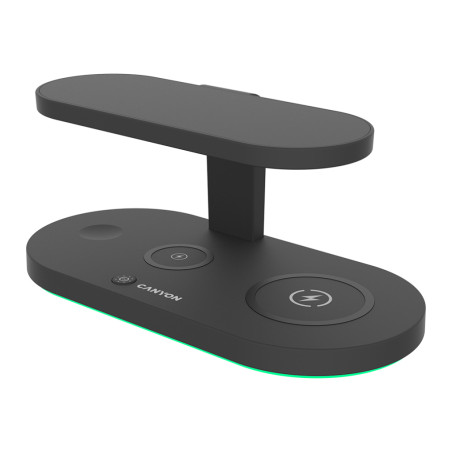 Зарядний пристрій Canyon 5in1 Wireless charger with UV sterilizer (CNS-WCS501B)
