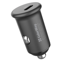 Зарядний пристрій ColorWay 1USB Car ( PD USB Type-C (20W) Gray (CW-CHA028PD-GR)