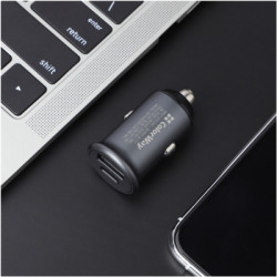Зарядний пристрій ColorWay 2USB Car (Type-C PD20W + USB QC3.0 ) (38W) Gray (CW-CHA029PD-GR)