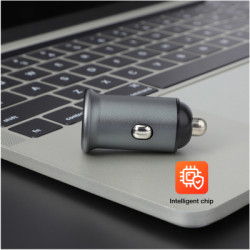 Зарядний пристрій ColorWay 2USB Car (Type-C PD20W + USB QC3.0 ) (38W) Gray (CW-CHA029PD-GR)