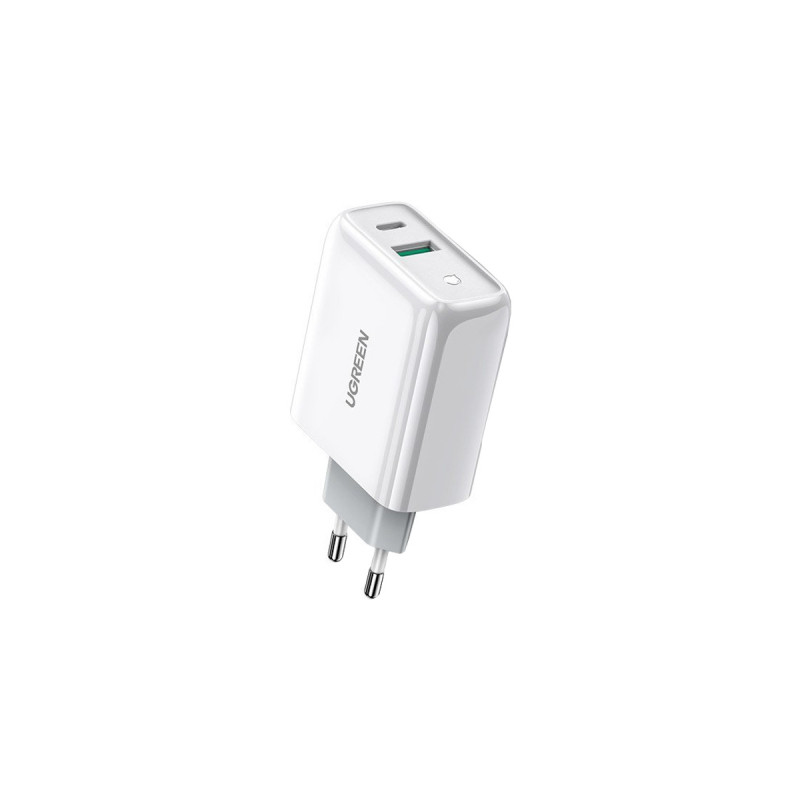 Зарядний пристрій Ugreen CD170 36W USB + Type-C Charger (White) (60468)