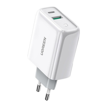 Зарядний пристрій Ugreen CD170 36W USB + Type-C Charger (White) (60468)