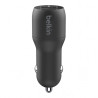 Зарядний пристрій Belkin Car Charger (24W) Dual USB-A, USB-A - Lightning, 1m, black (CCD001BT1MBK)