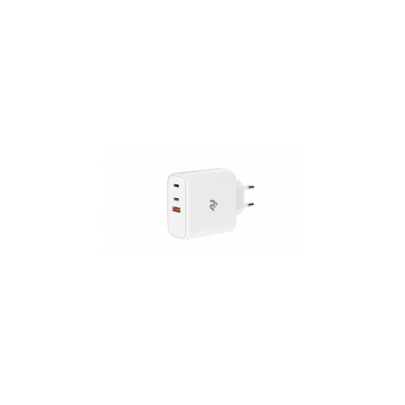 Зарядний пристрій 2E USB-C Wall Charger GaN 65W, white (2E-WC3USB65W-W)