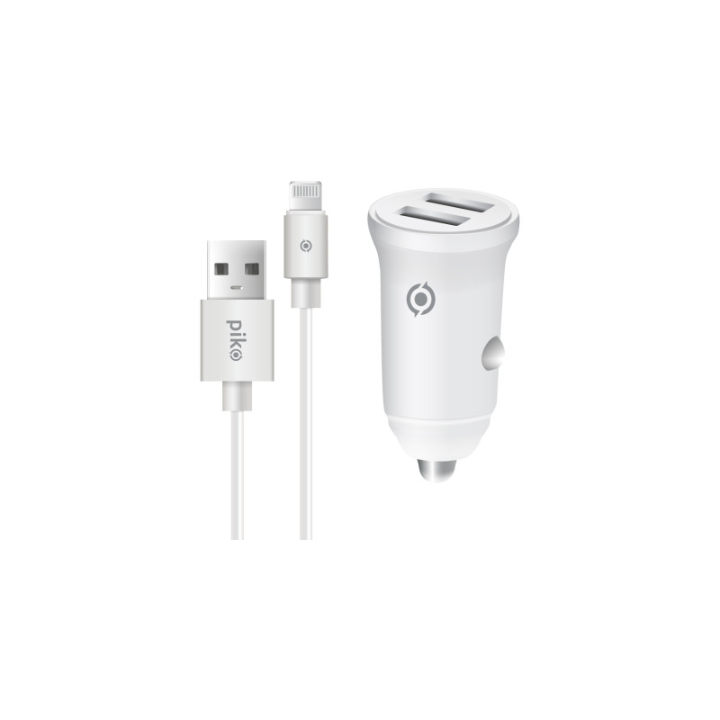Зарядний пристрій Piko CC-312 (2USB3,1A) + Lightning cable (1283126538810)