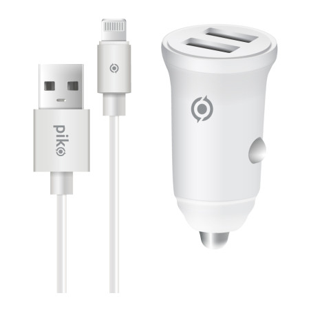 Зарядний пристрій Piko CC-312 (2USB3,1A) + Lightning cable (1283126538810)
