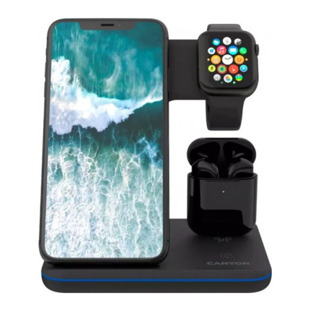 Зарядний пристрій Canyon WS-302 3in1 Wireless (CNS-WCS302B)
