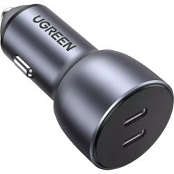 Зарядний пристрій Ugreen 2xUSB-С 40W Car Charger CD213 space gray (70594)
