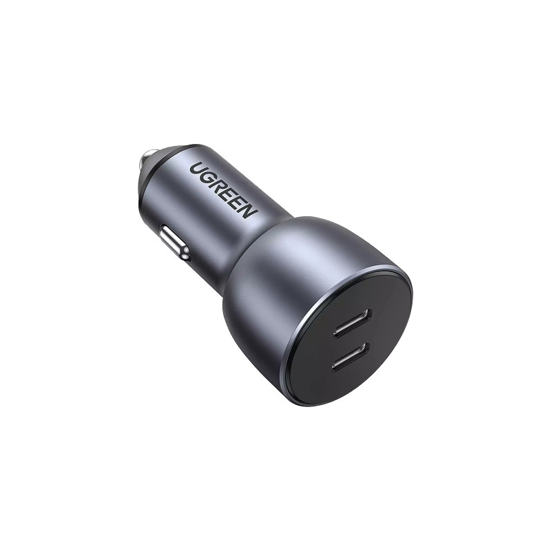 Зарядний пристрій Ugreen 2xUSB-С 40W Car Charger CD213 space gray (70594)