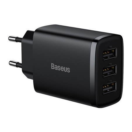 Зарядний пристрій Baseus Compact Charger 3U Black (CCXJ020101)