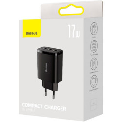 Зарядний пристрій Baseus Compact Charger 3U Black (CCXJ020101)
