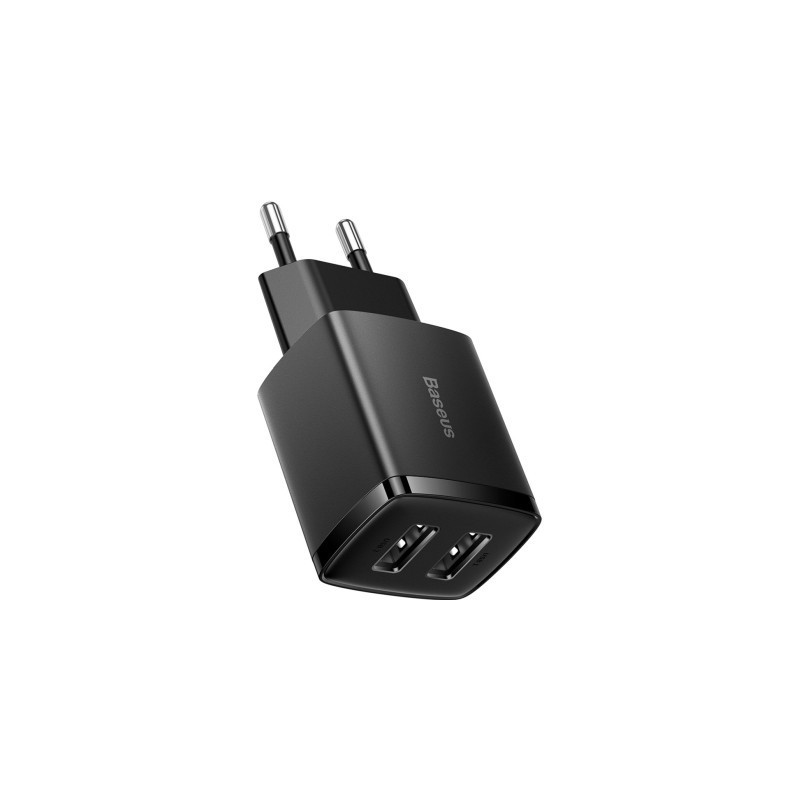Зарядний пристрій Baseus Compact Charger 2U Black (CCXJ010201)