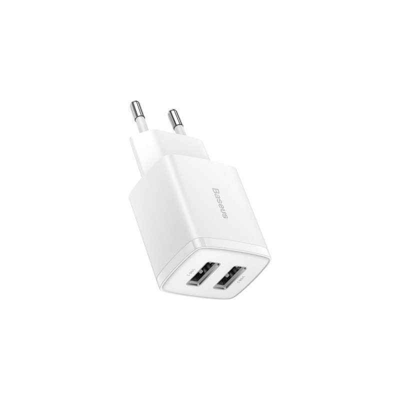 Зарядний пристрій Baseus Compact Charger 2U White (CCXJ010202)