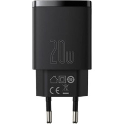 Зарядний пристрій Baseus Compact Quick Charger U+C 20W EU Black (CCXJ-B01)
