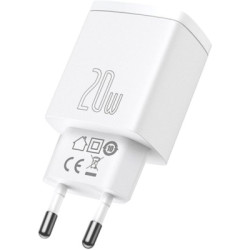 Зарядний пристрій Baseus Compact Quick Charger U+C 20W EU White (CCXJ-B02)
