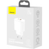 Зарядний пристрій Baseus Compact Quick Charger U+C 20W EU White (CCXJ-B02)