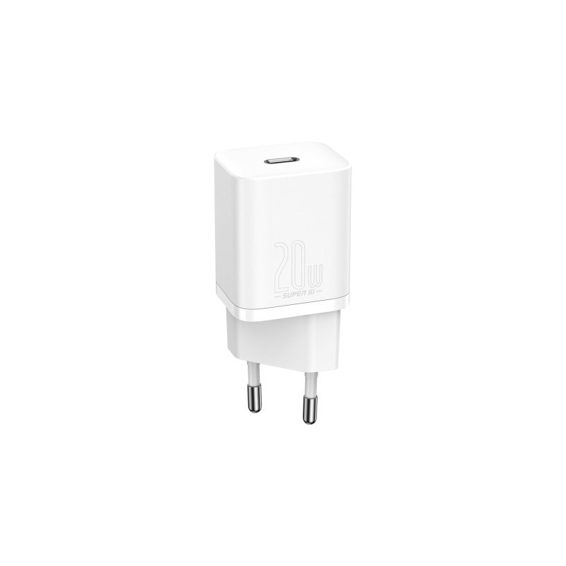 Зарядний пристрій Baseus Super Si Quick Charger 1C 20W EU White (CCSUP-B02)